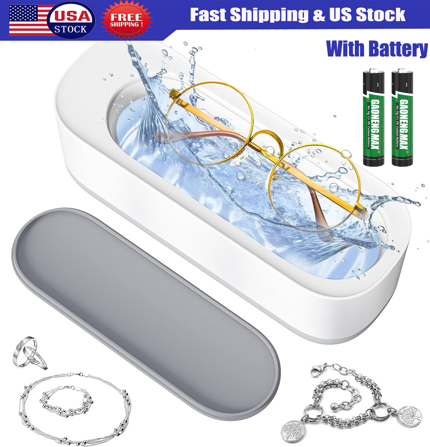 Ultrasonic Jewelry Cleaner Denture Glass Watch Ring Bath Tank Cleaning Machine