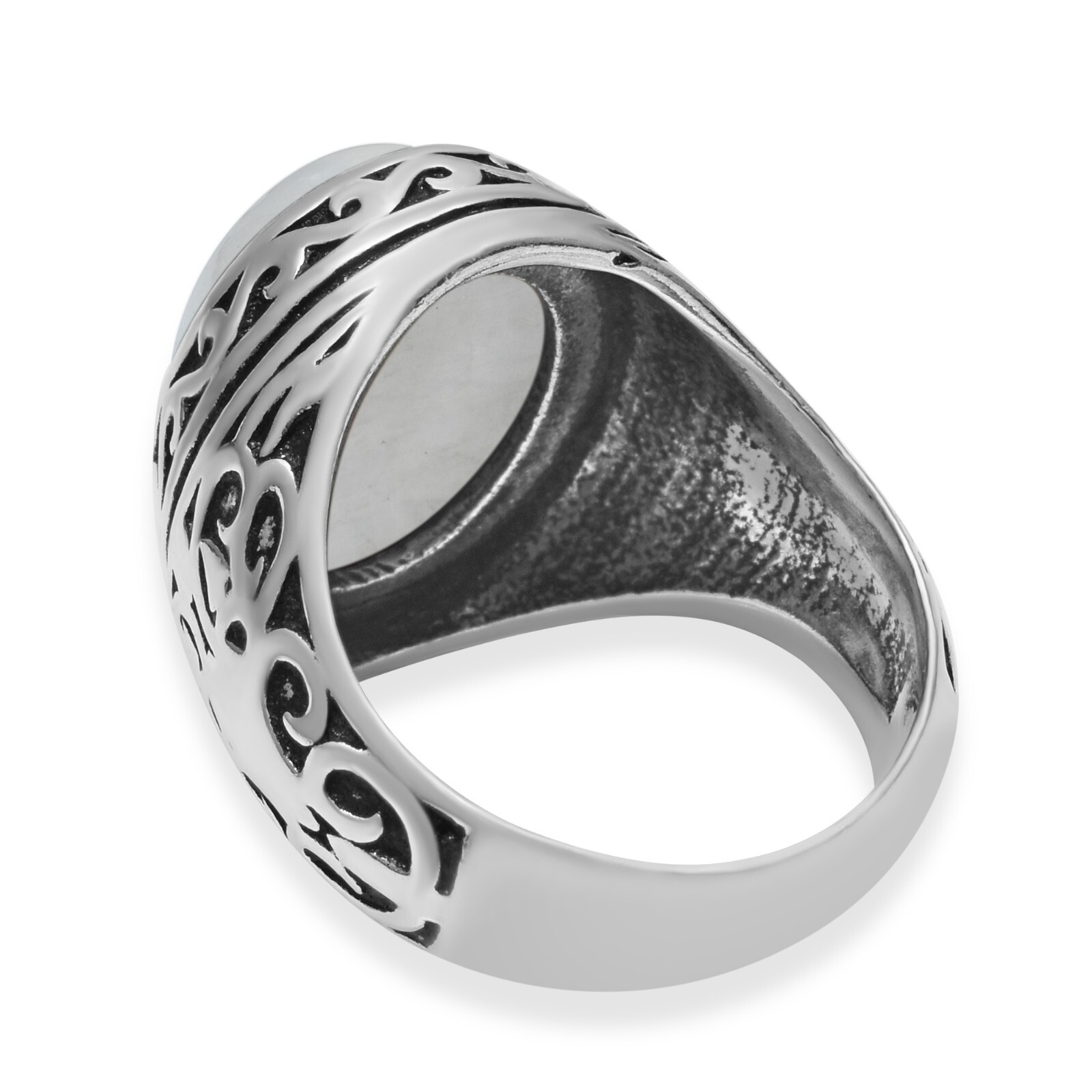 Rainbow Moonstone Gemstone Handmade Ottoman Arabic Style Ring All Size Available