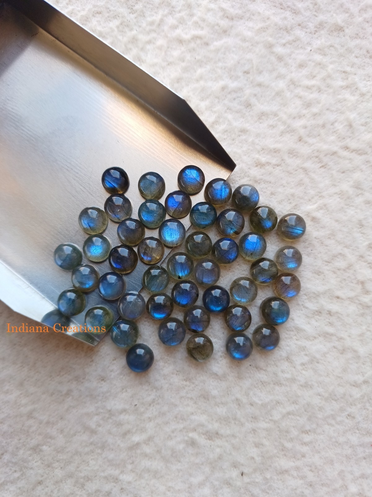 6mm Blue Labradorite Natural Round Cabochon Loose Gemstone