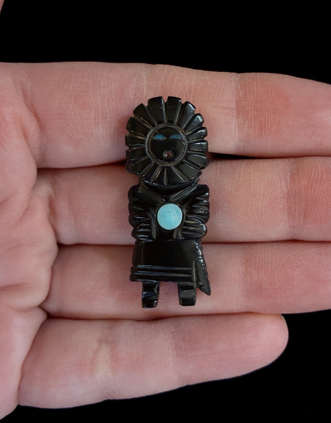 VINTAGE 15 KACHINA ANIMAL FETISH NECKLACE GEMSTONE SILVER SOUTHWESTERN TURQUOISE