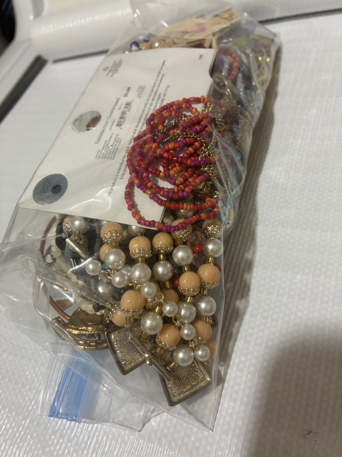 Mixed Costume Jewelry Lot Unsorted Variety Bag 1.48lb lot #4
