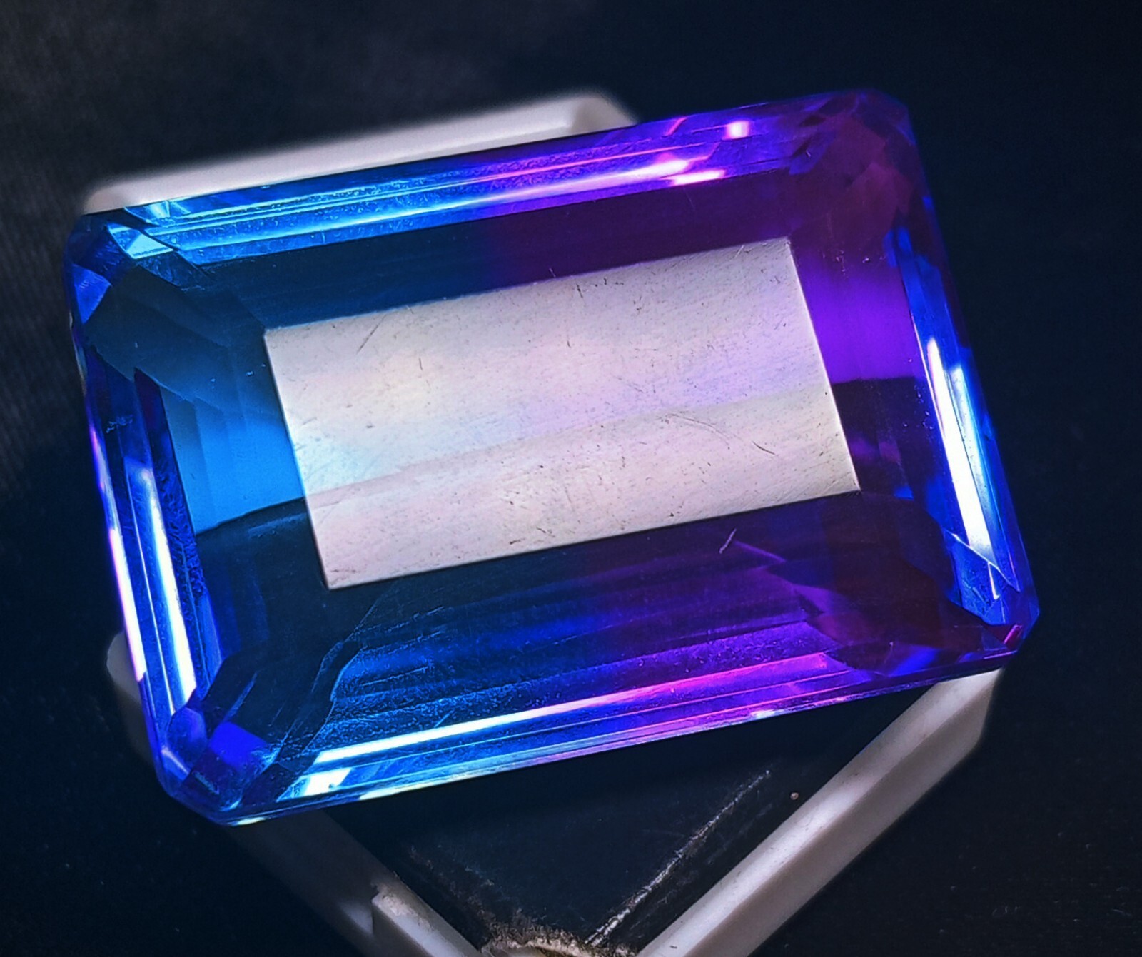 Flawless EGL Certified 111.90Ct Tourmaline Bi-Color Emerald Shape Loose Gemstone