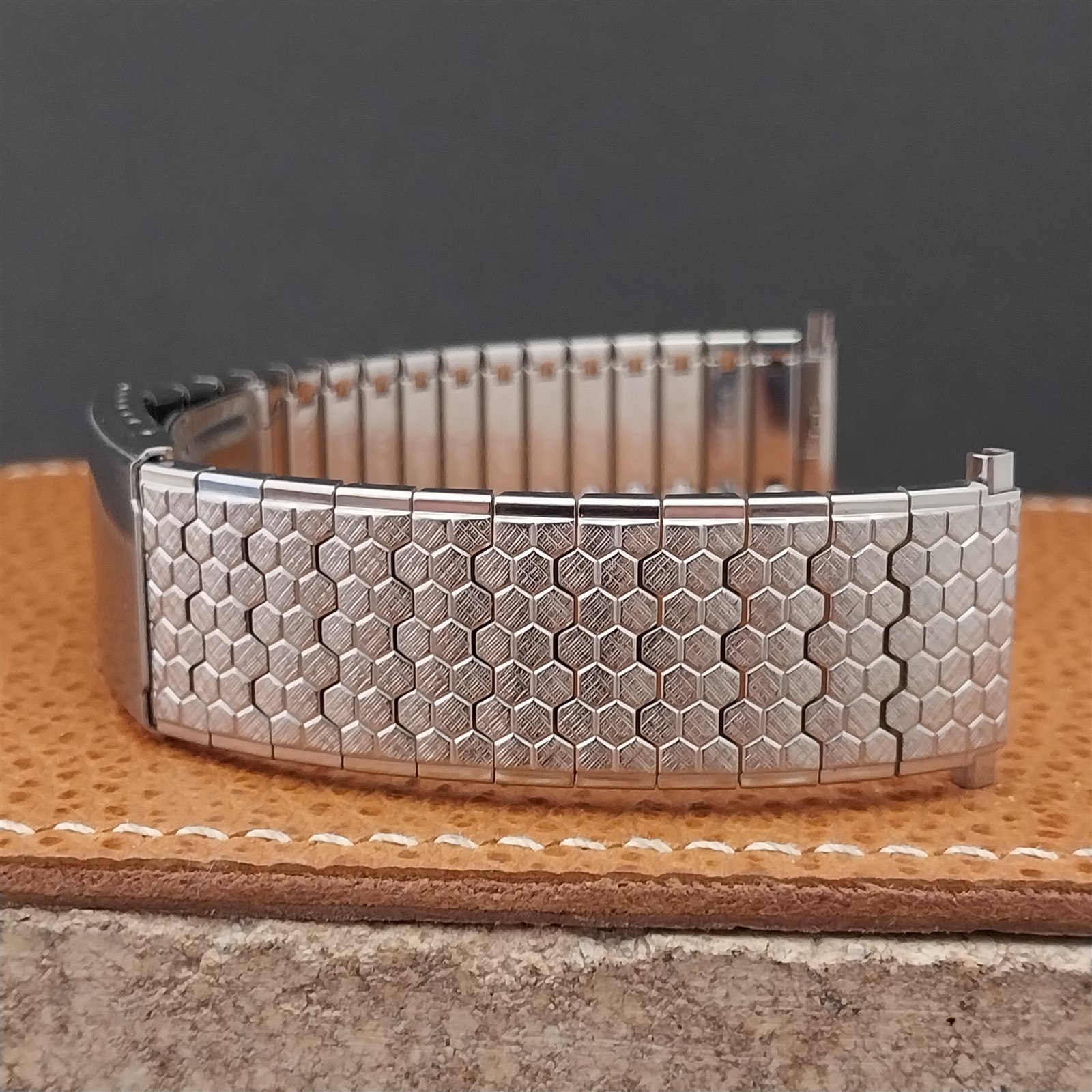 Vintage 18mm 20mm 22mm Long Speidel Spartacus Stainless Unused 1970s Watch Band