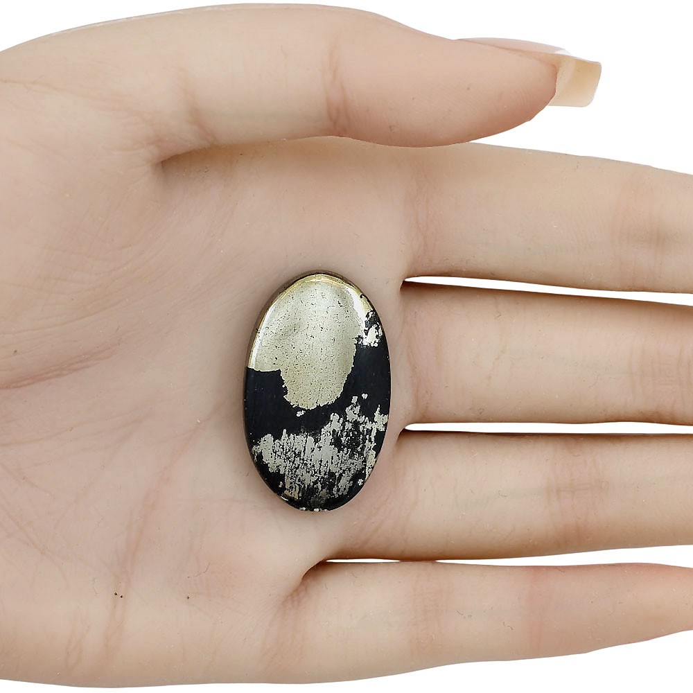 Natural Apache Gold 31.85×19.5×4.7 mm Oval Shape Polished Gemstone LS03786-64