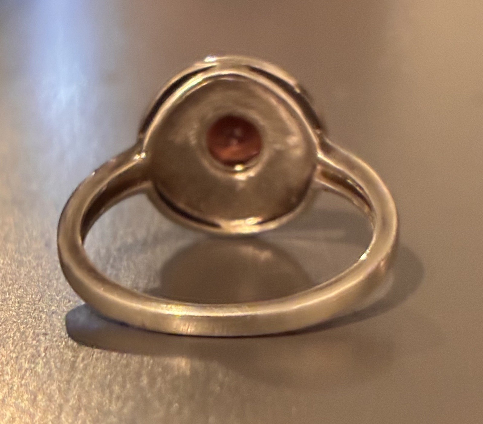 925 Sterling Silver Halo Marcasite & Garnet Art Deco Style Ring Size UK O