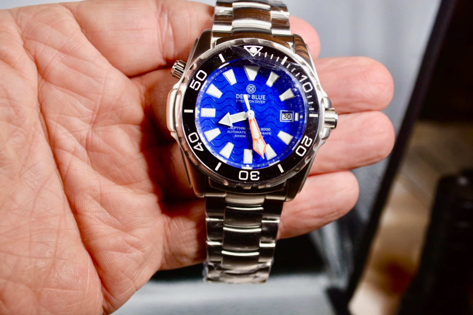 NEW DEEP BLUE DEPTHMASTER 3000 L.E. BLUE DIAL, AUTOMATIC, SAPPHIRE CRYSTAL WATCH