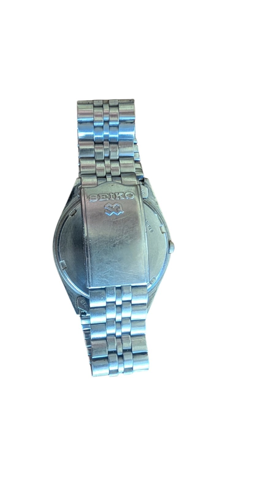 SEIKO 5H23-8A09 RAILROAD APPROVED QUARTZ STAINLESS STEEL WRIST WATCH C