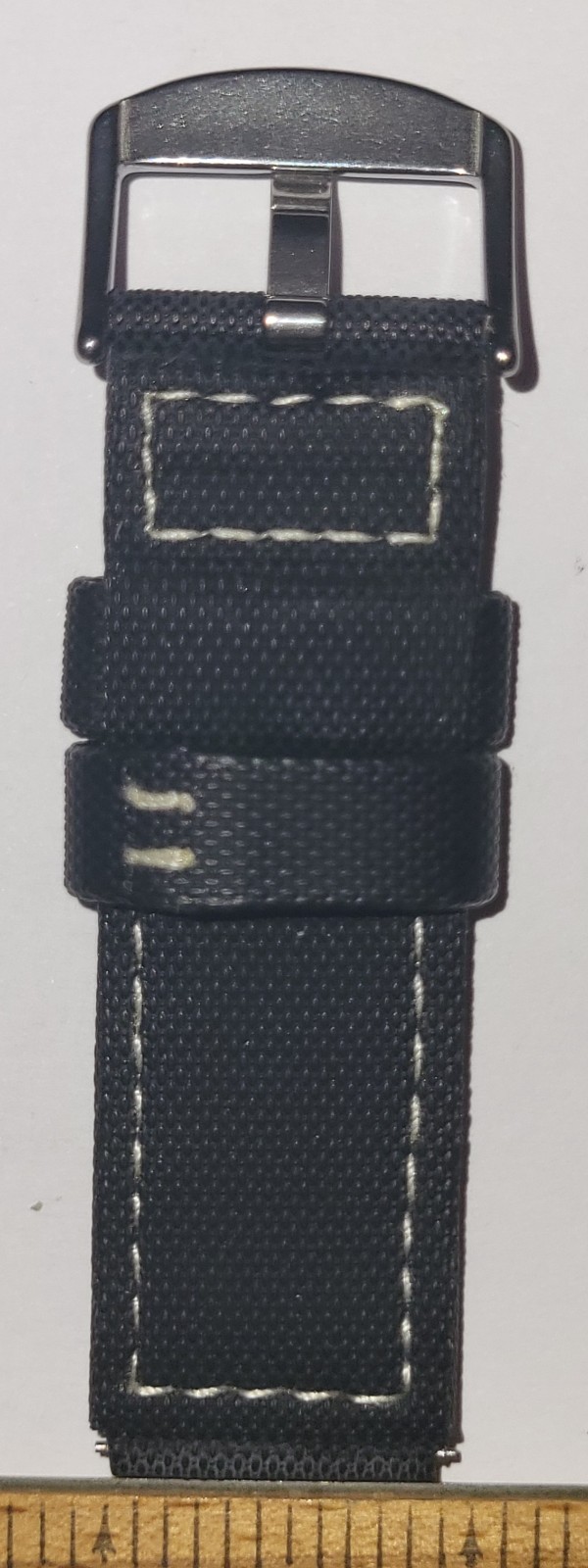 NOS Pro-Grade Sailcloth Composite 22mm Notched Dive Strap (Flares to 24mm) 