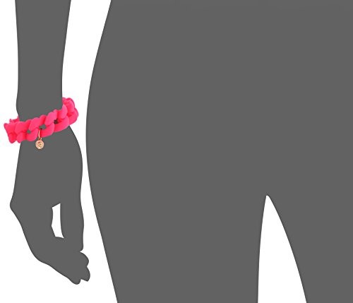 MARC JACOBS KNOCKOUT PINK HAUTE MESS RUBBER TURN LOCK STRETCH BRACELET
