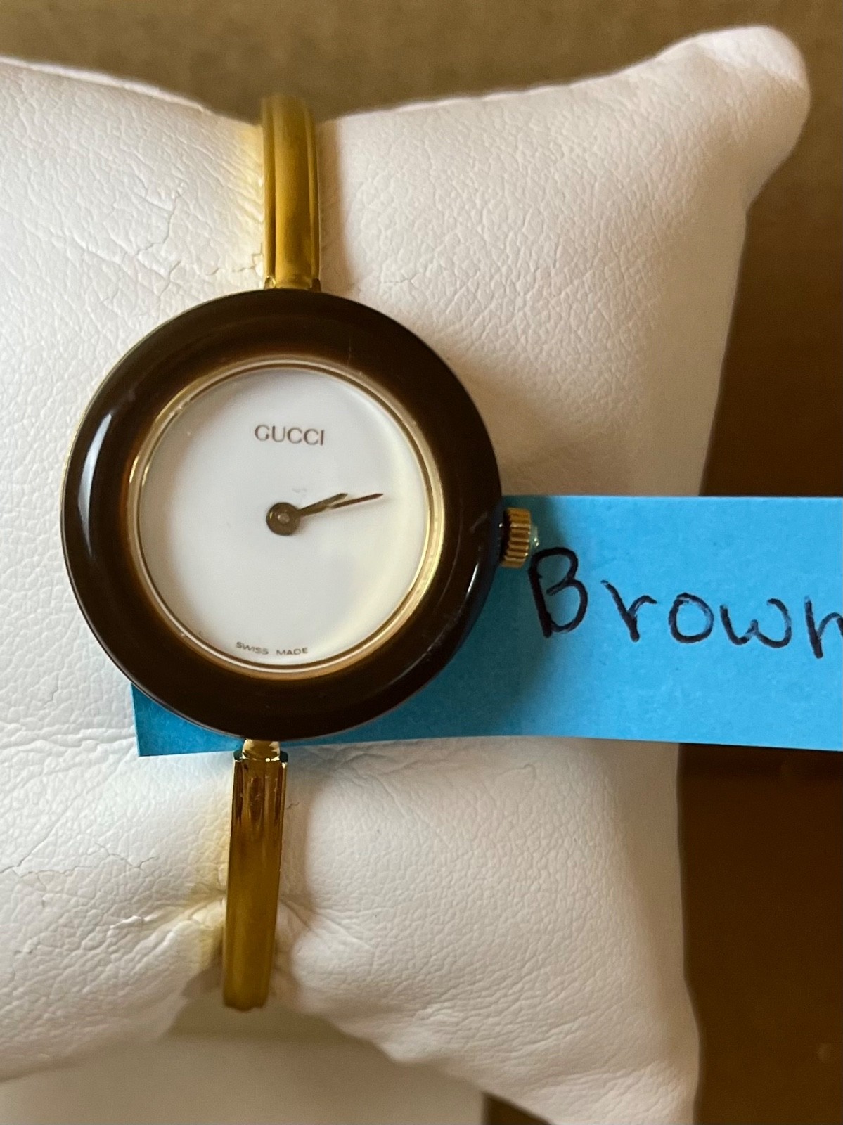 Interchangeable Brown Bezel fits Gucci models 1100/1200 – WATCH NOT INCLUDED