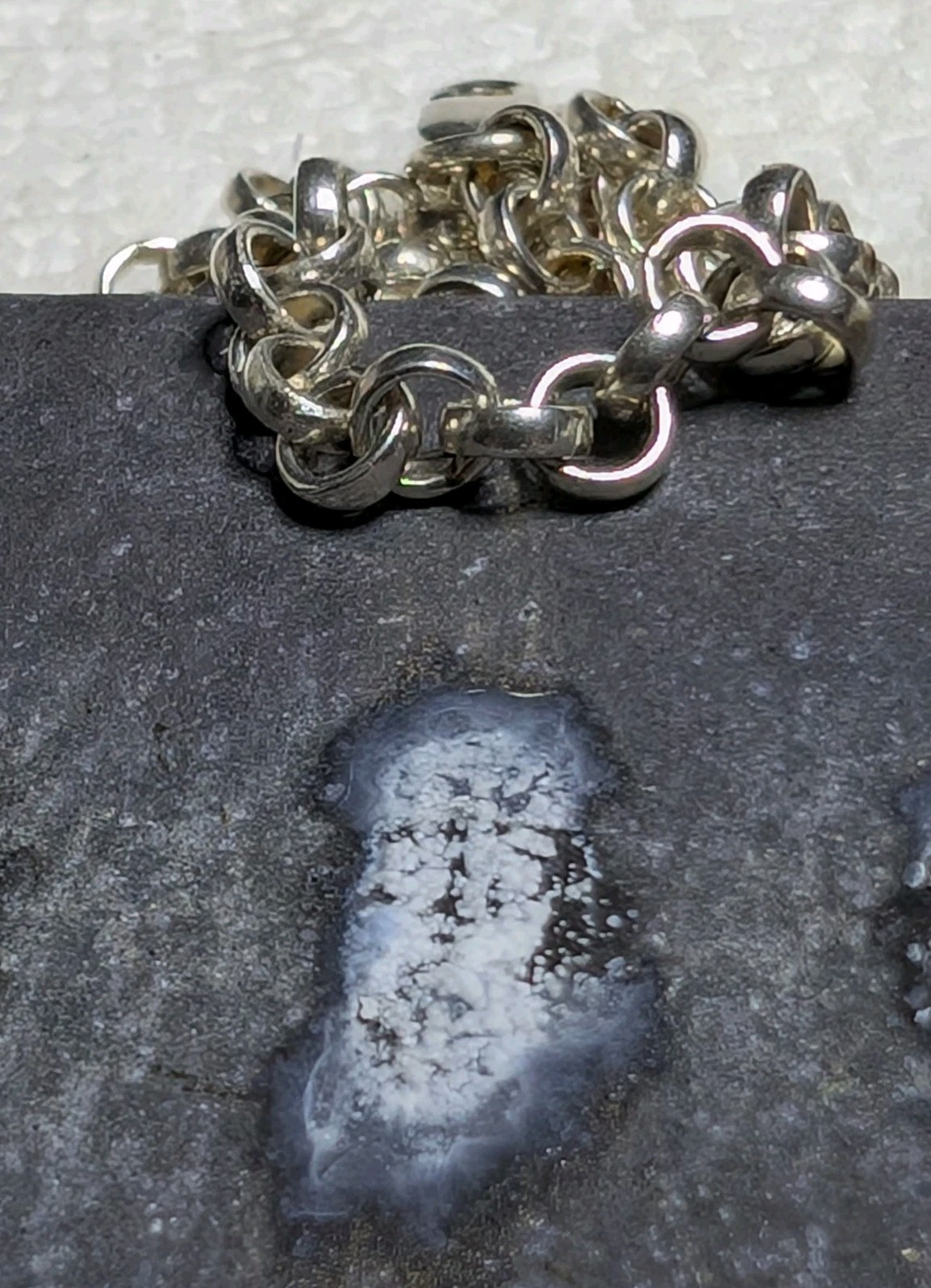 925 Sterling Silver Rolo Link Chain Unisex Bracelet 8″ 4.1mm 6.2g Belcher Charm