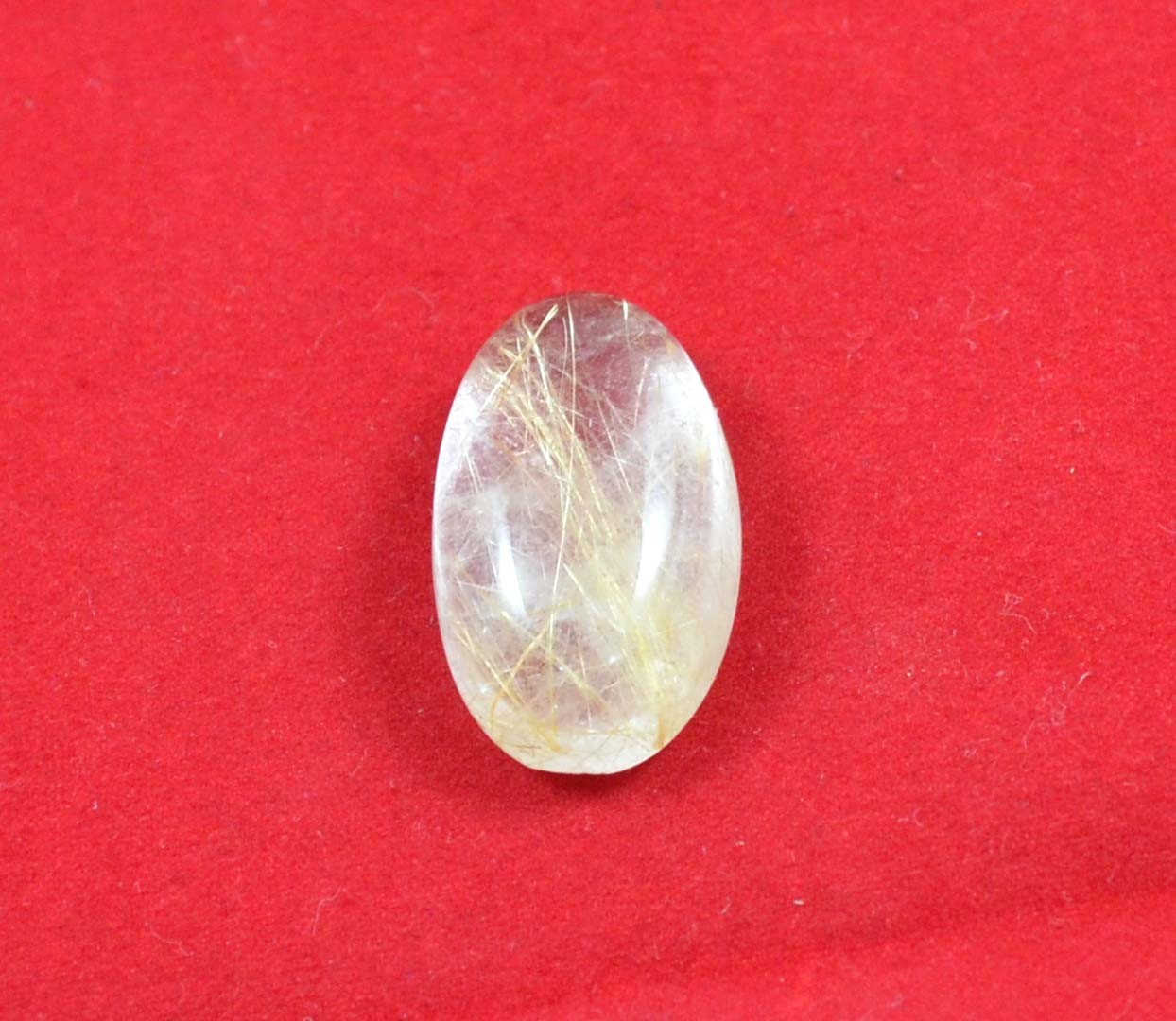 31 Cts. Natural Cabochon Gemstone Golden Needle Rutile Oval 26x15mm-A1722