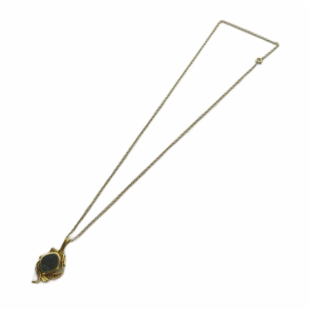 SEIKO 1400 6970 pendant watch quartz necklace logo gold color GY11 MQ