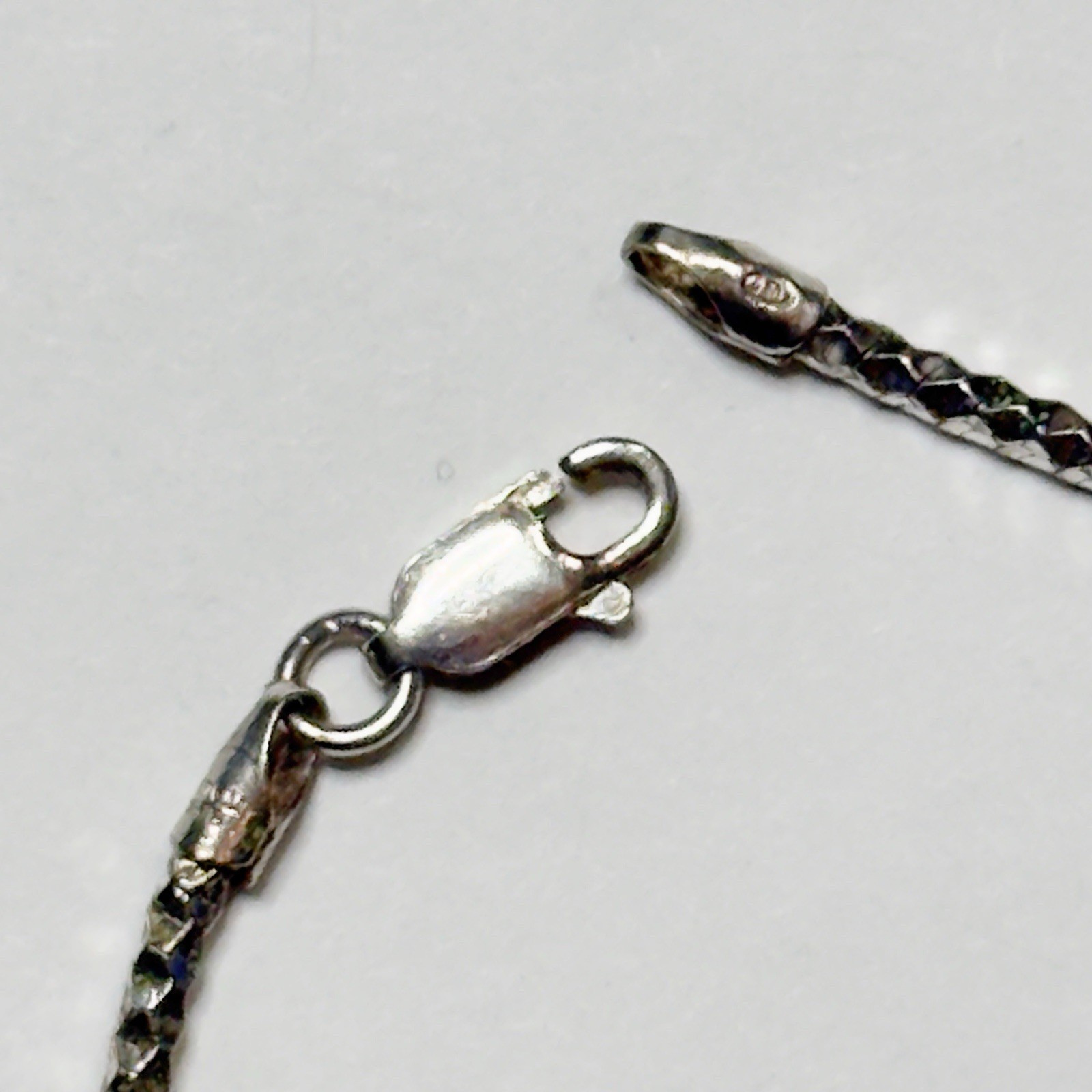 Sterling silver diamond cut snake 9″ bracelet marked MILOR ITALY lobster clasp