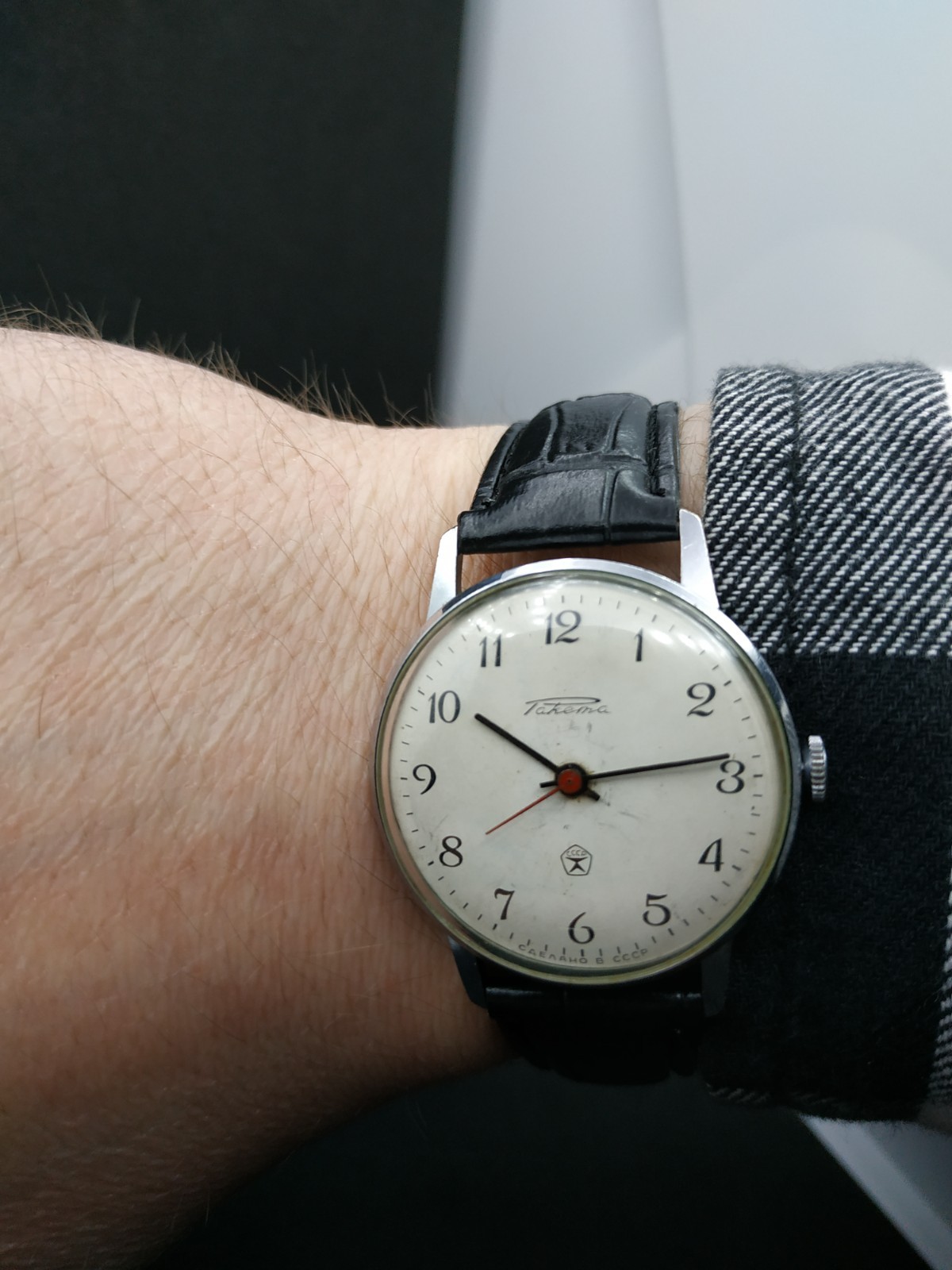 Men’s Vintage Dress Watch Raketa made in USSR Mechanical 2609.HA Retro Soviet ☭