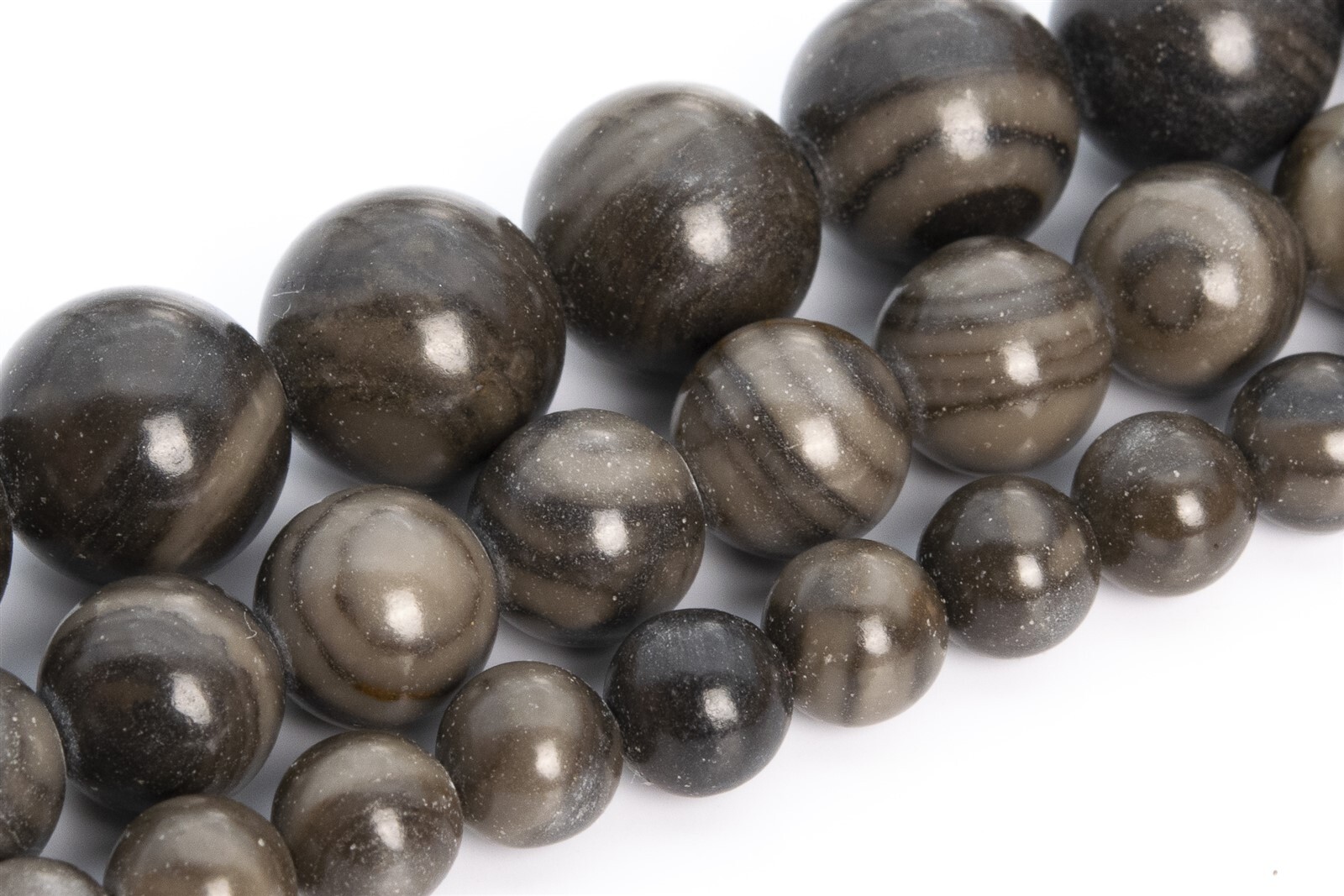 Natural Coffee Brown Swirl Jasper Beads Grade AAA Round Loose Beads 6/8/10MM