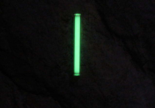 2PCs 3X22.5mm Green Tube Night Luminous 25 Years Life Tube Singal Lamp Tube