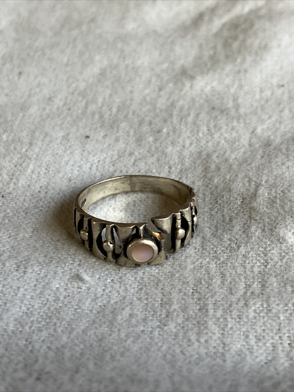Vintage Sterling Silver Opal Ring Size 7 2.9 Grams ~ J45