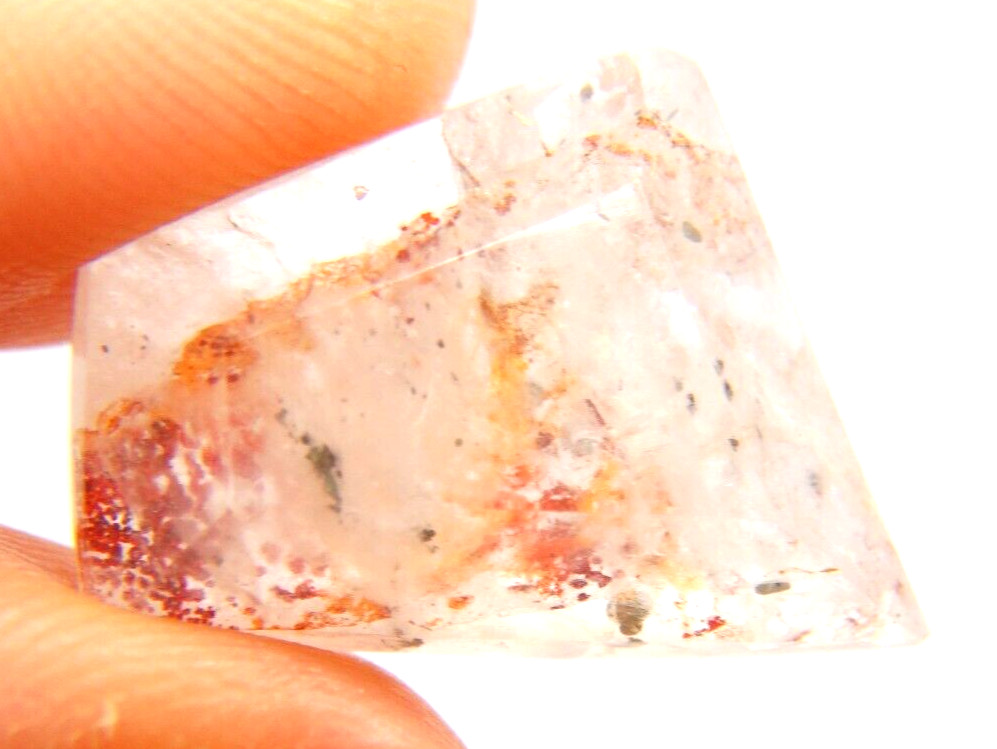 IP-15 Ironite Quartz 11.70ct 14x20x6mm free form limonite Hematoide fire quartz