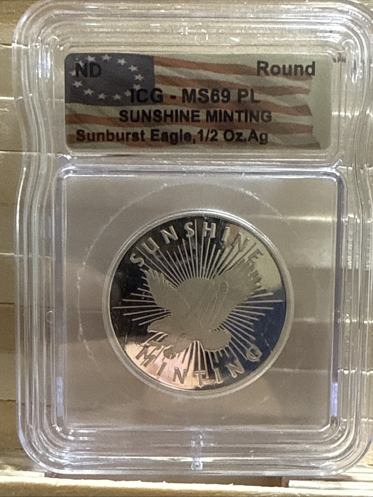 Sunshine Minting Eagle Round 1/2 oz .999 Silver Bullion – No Date