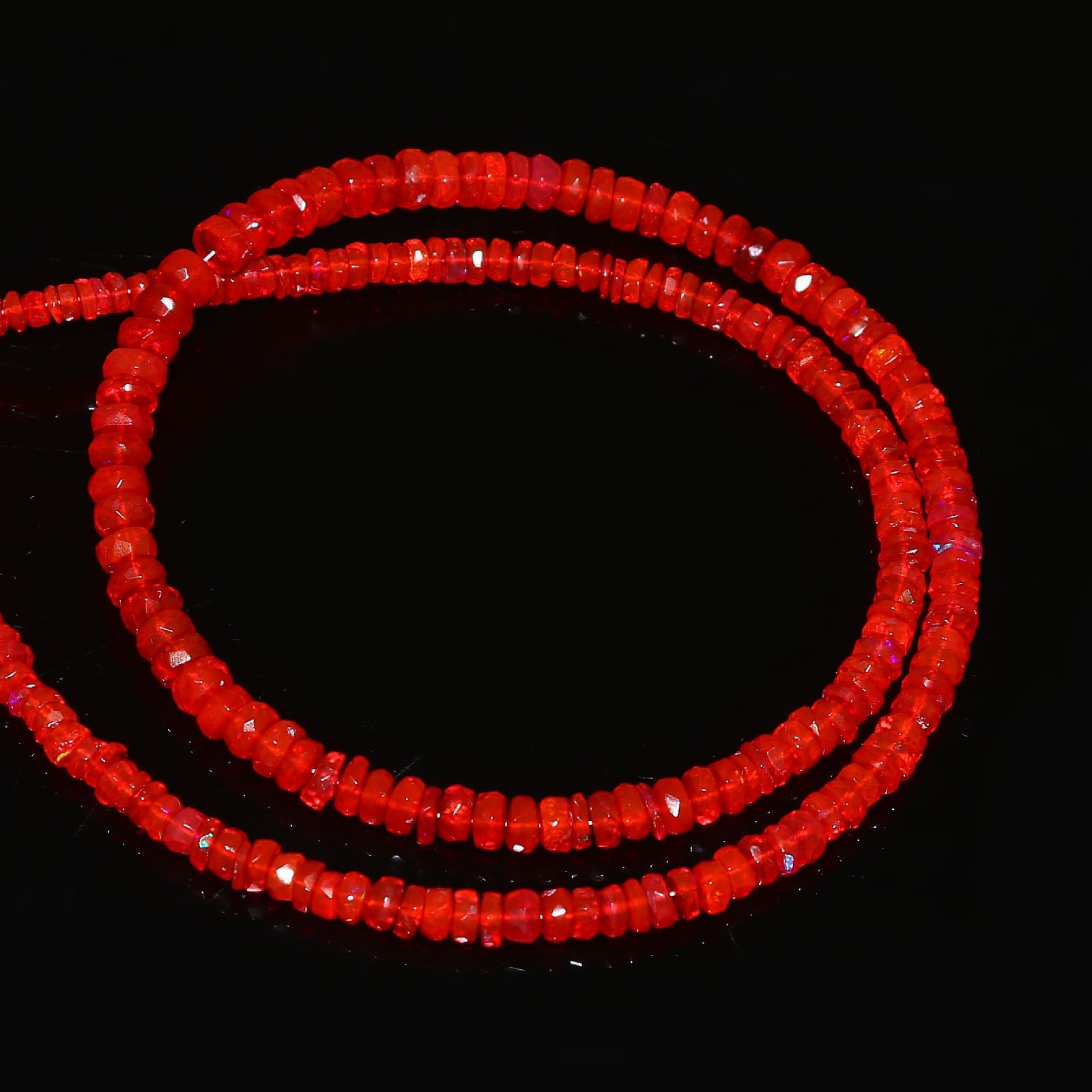 Gemstone Opal Beads Rondelle Opal beads Red Color Opal Necklace Gift For Sister