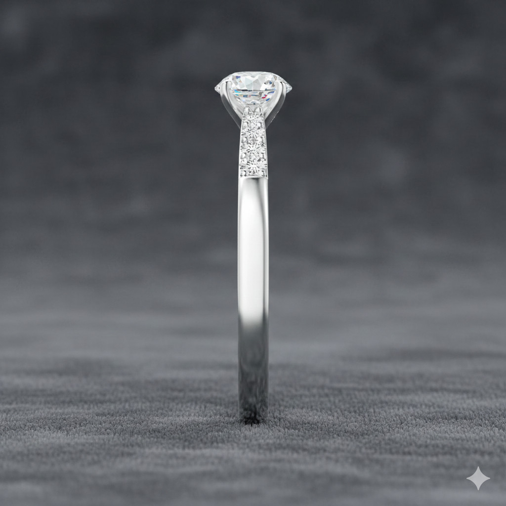 Round Diamond Wedding Ring 0.52 Ct Lab Grown Solid 950 Platinum Size 5 6 6.5 7 8