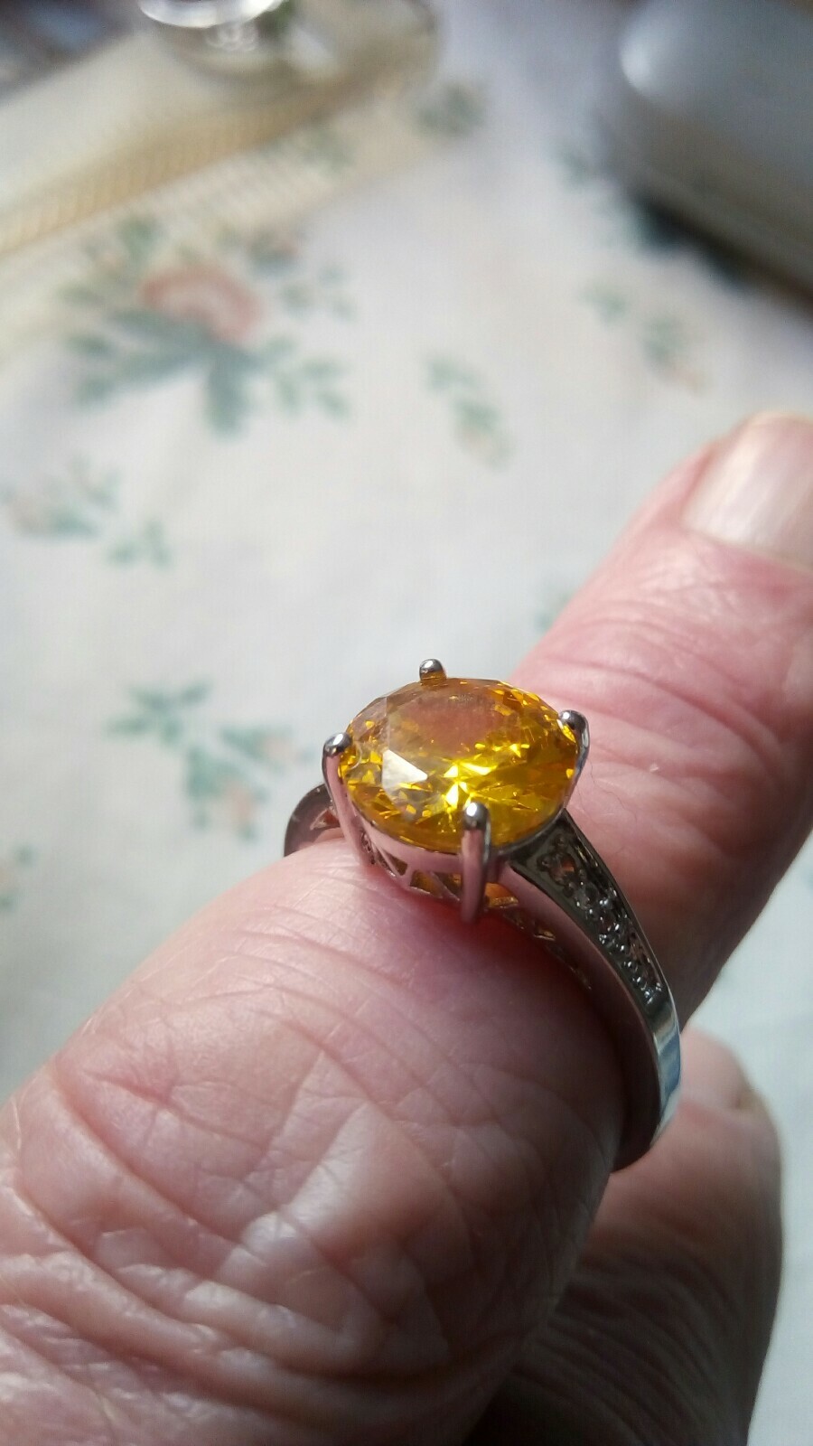 Ladies Silver Jewel Ring
