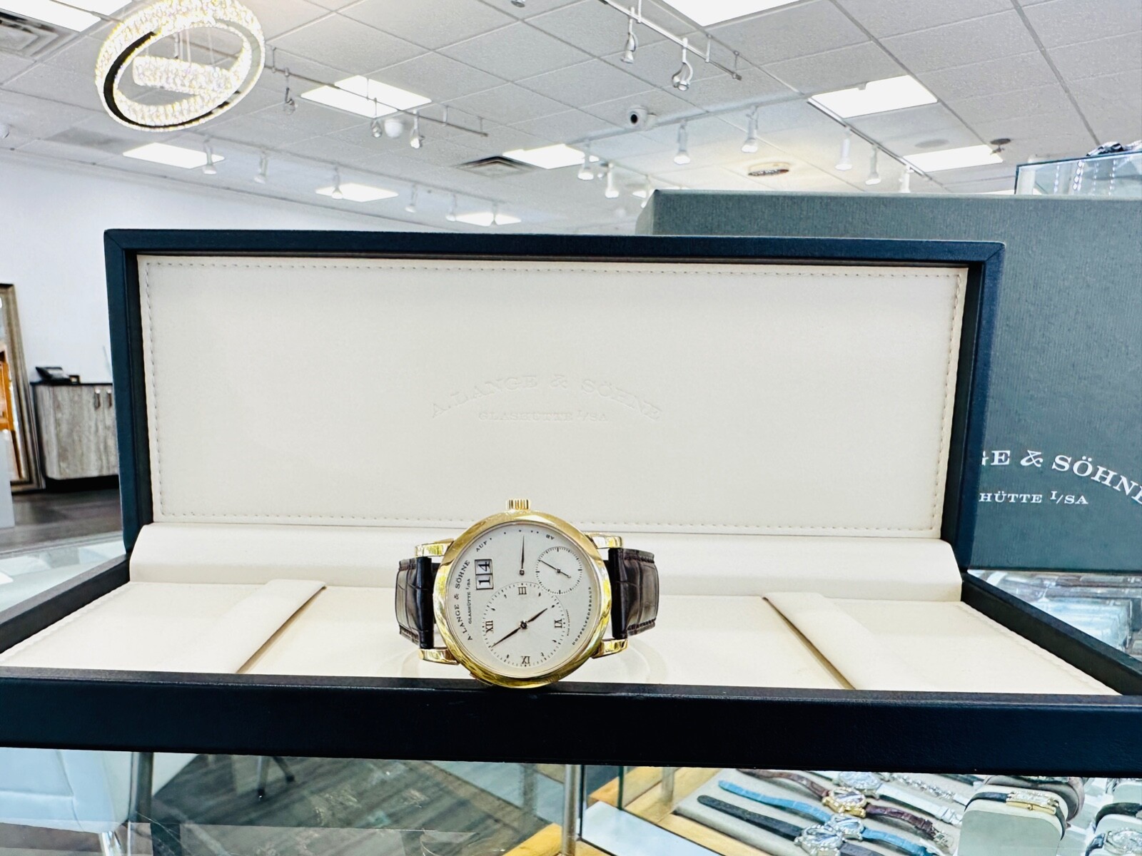 A. Lange & Sohne Lange 1 18K Yellow Gold 101.021 Manual Movement 38.5mm Watch