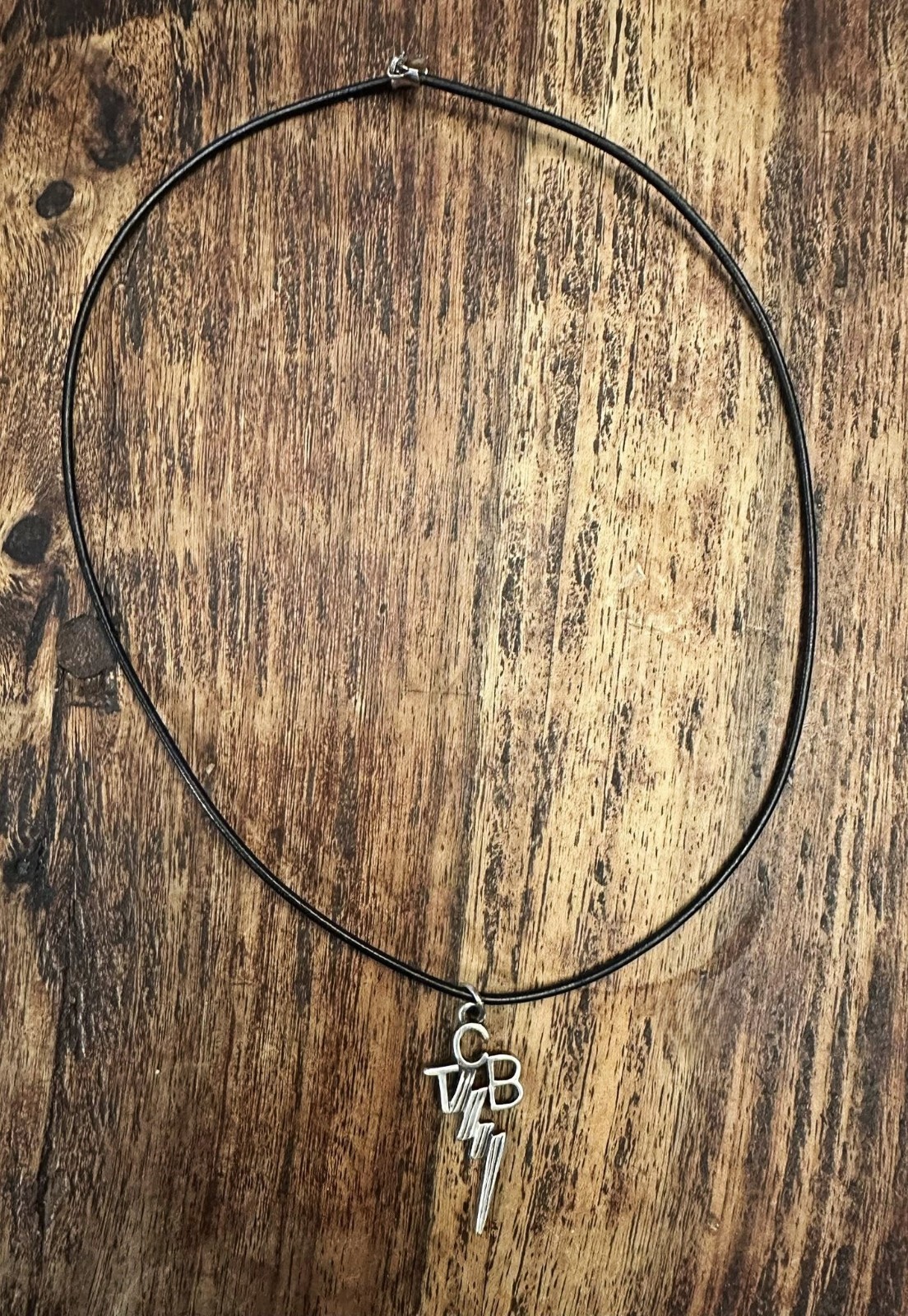 TCB Elvis Necklace The King Rockabilly Rock N Roll Biker Jewelry Leather Cord
