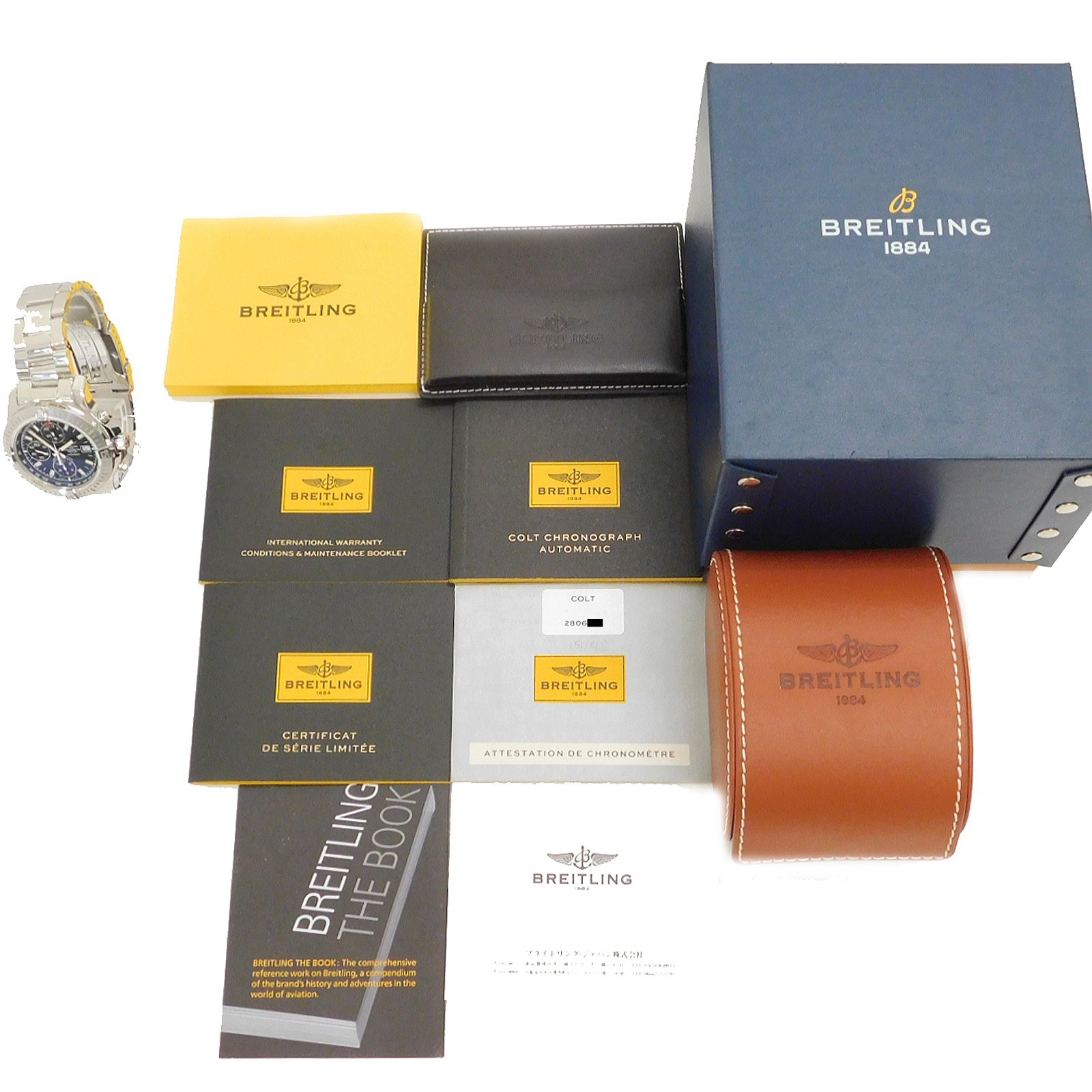 BREITLING Colt Chronograph A13388 S. Steel Automatic Men’s Watch #W405 Rise-on