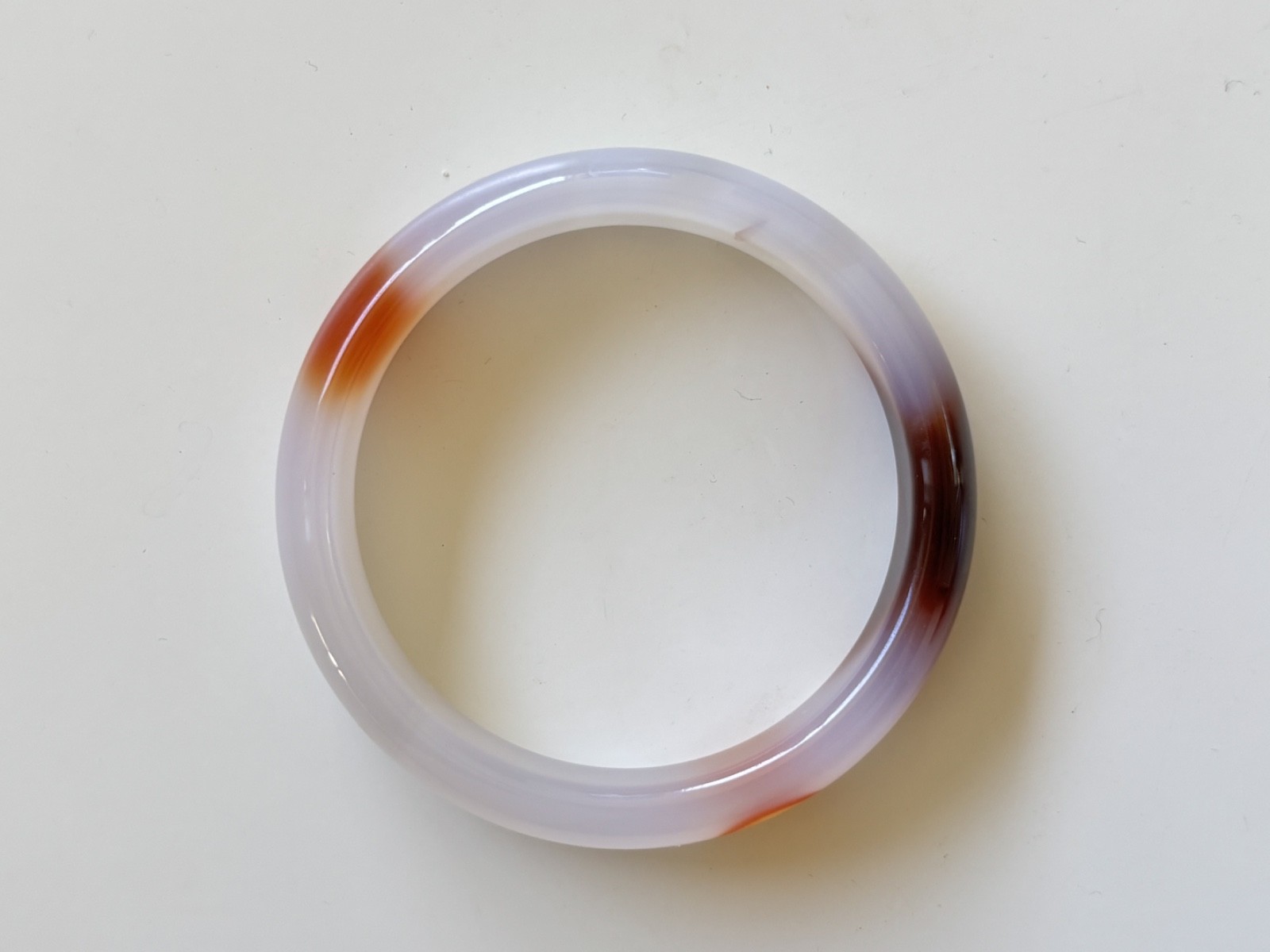 61mm Natural Black Lace Agate Carnelian Bangle Banded Crystal Healing Bracelet