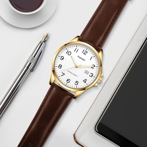 Watch for Men, Fashion Minimalist Wrist Watch Waterproof Quartz Analog Date with