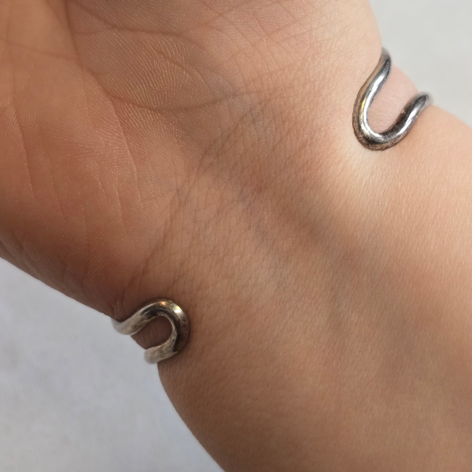 Sterling Silver Bracelet 16.55g Fine Jewelry 6″ Cuff Open End