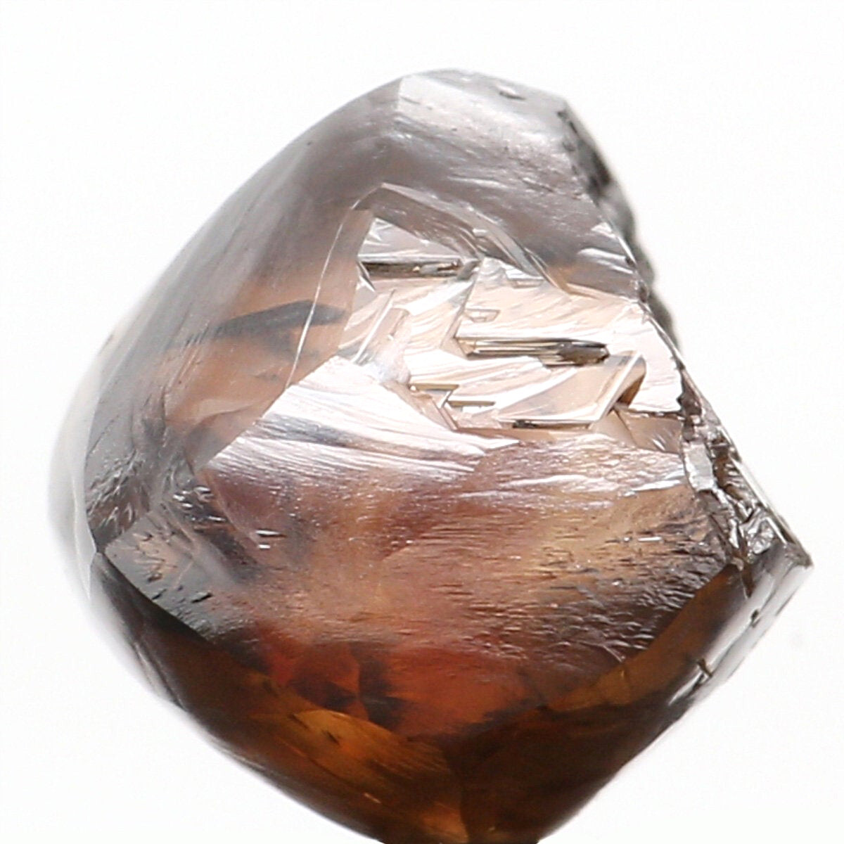 2.56 Ct Natural Loose Rough Shape Diamond 6.80 MM Brown Color Diamond QLB6307