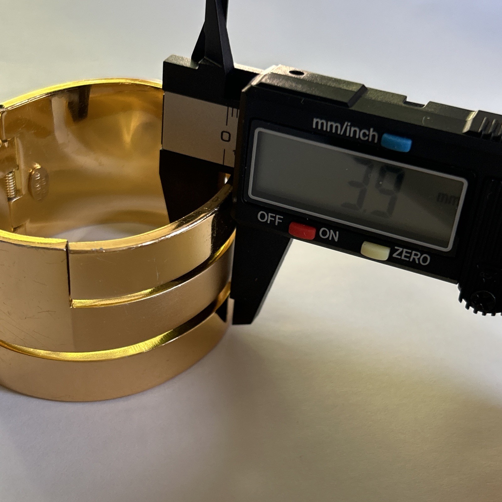 Vintage 70’s Lanvin Paris Signed Gold Plated Wide Clamp Statement Bracelet