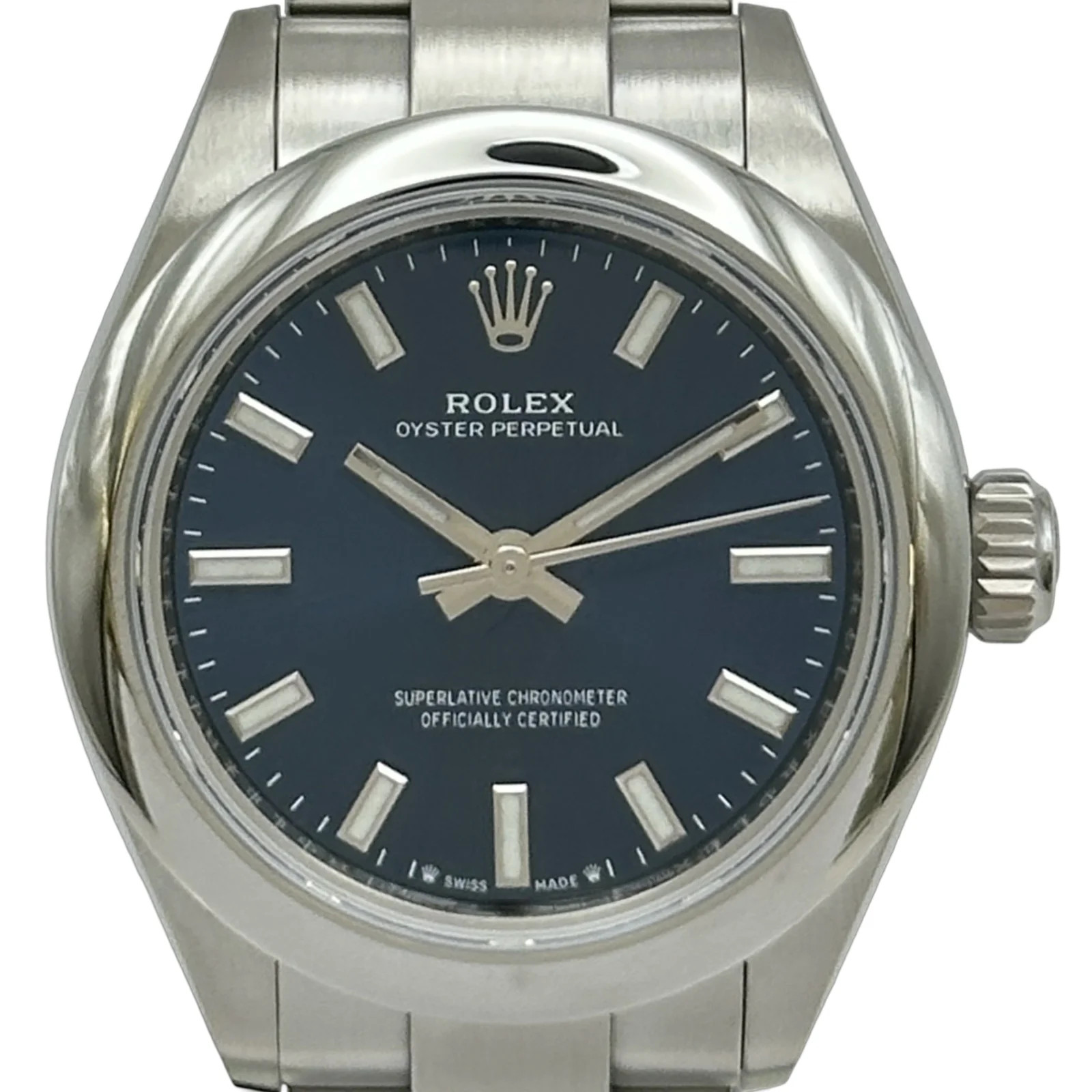 ROLEX 28 276200 28mm Stainless Steel Blue Dial Automatic Watch OKW2281