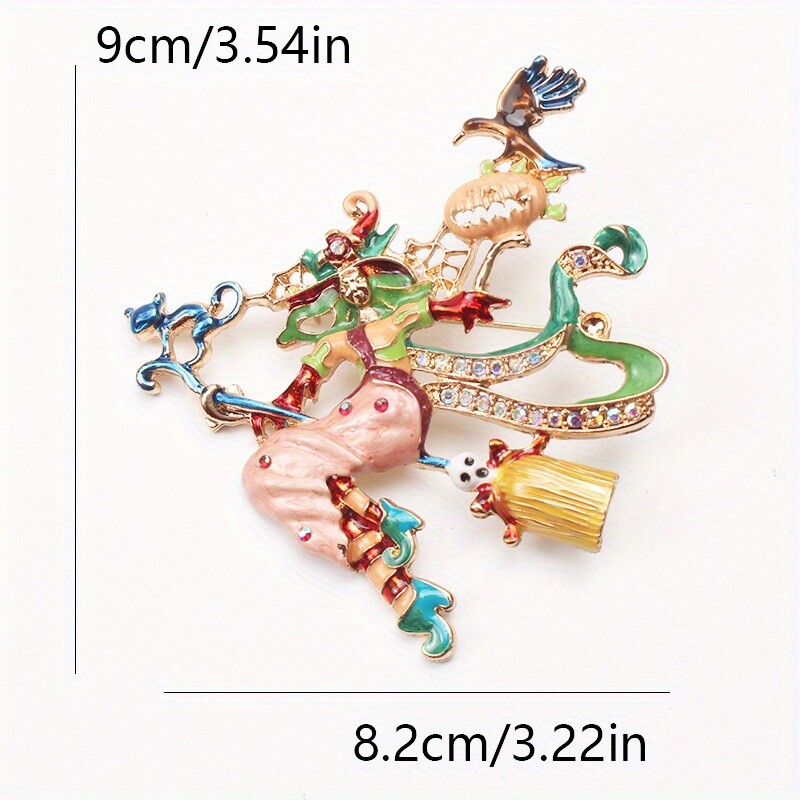 Vintage Personality Cartoon Fashion Halloween Accessories Holiday Gift Brooch