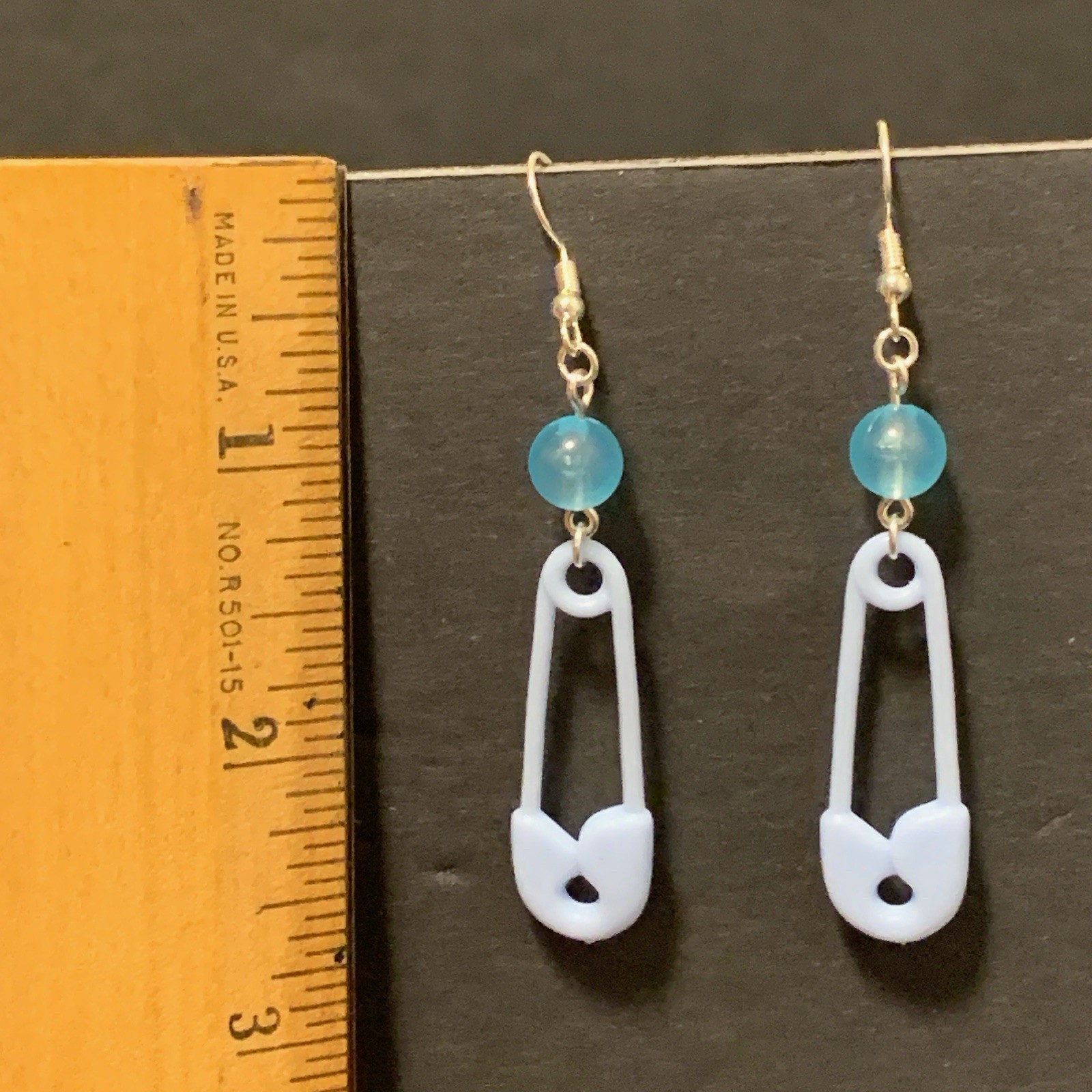 Blue Baby Shower Gift Earrings Handmade Boy Silver Party Gift Gender Reveal Cute