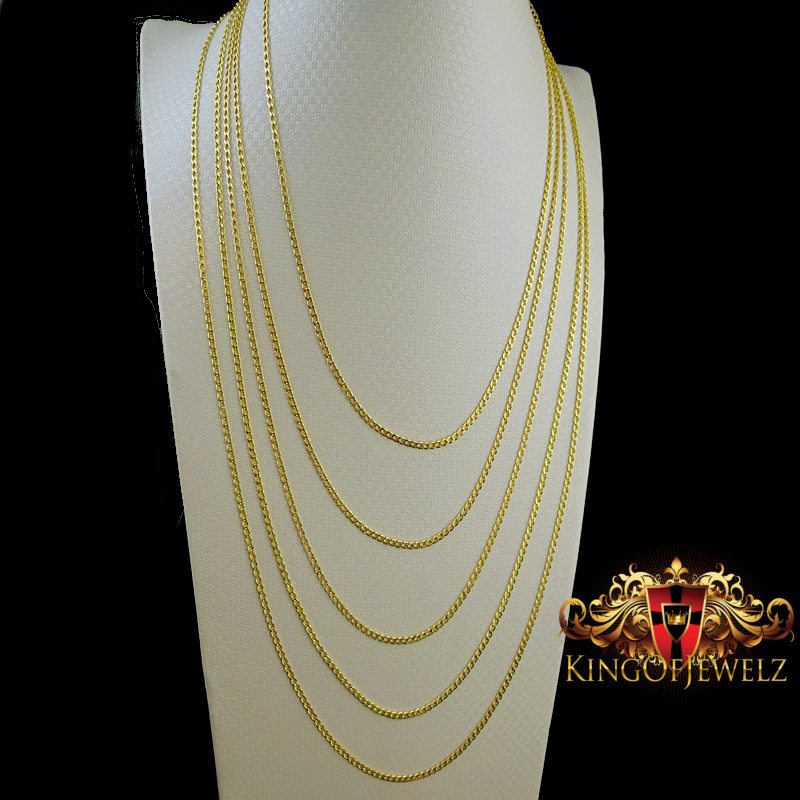 MEN LADIES 10K YELLOW GOLD MIAMI CUBAN CURB LINK CHAIN NECKLACE 2.5 MM 16~24 INC