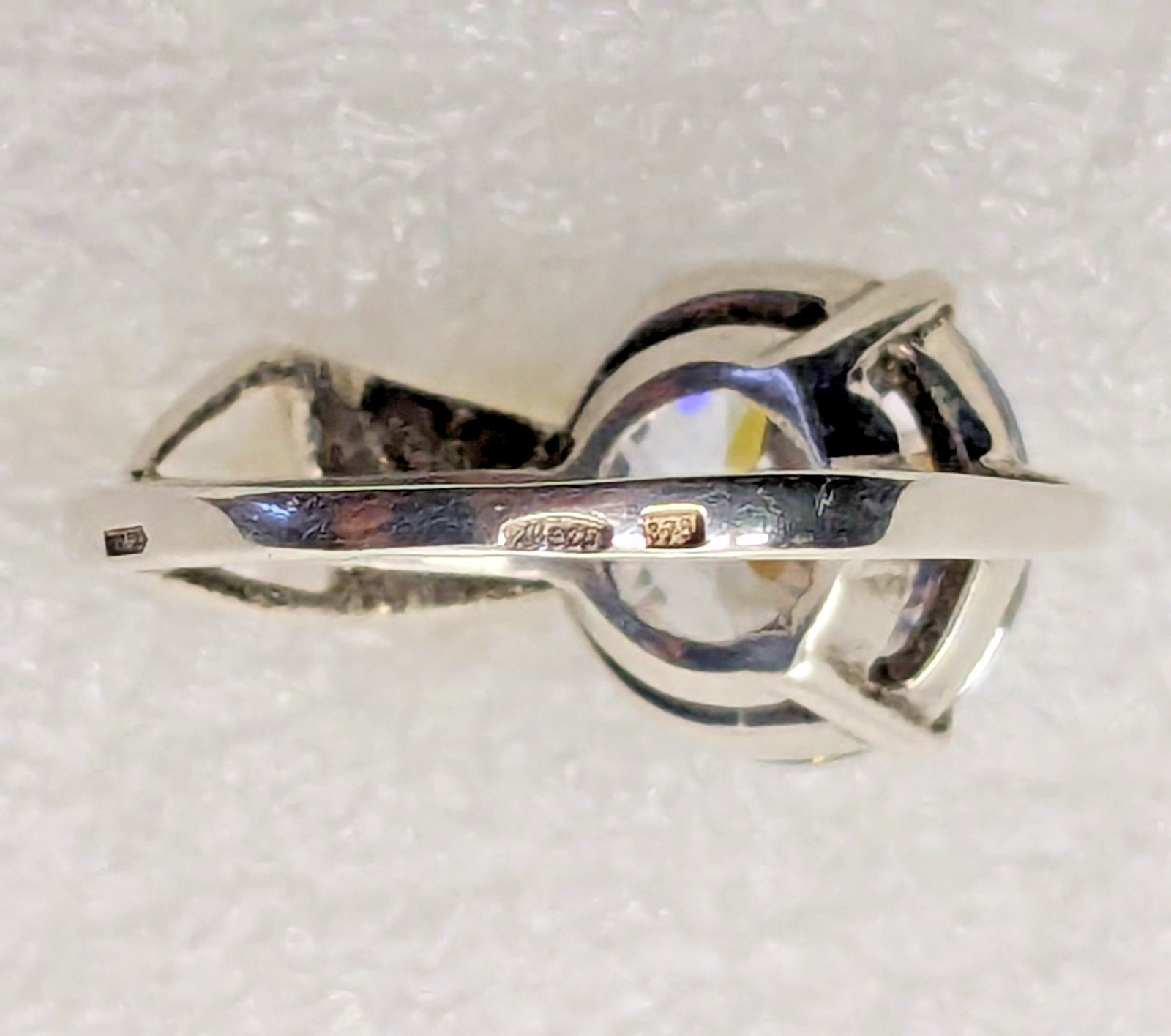 Vintage Luxury RING Silver 925 with Gold Inlay 375 and Stone -size: 10US | #76