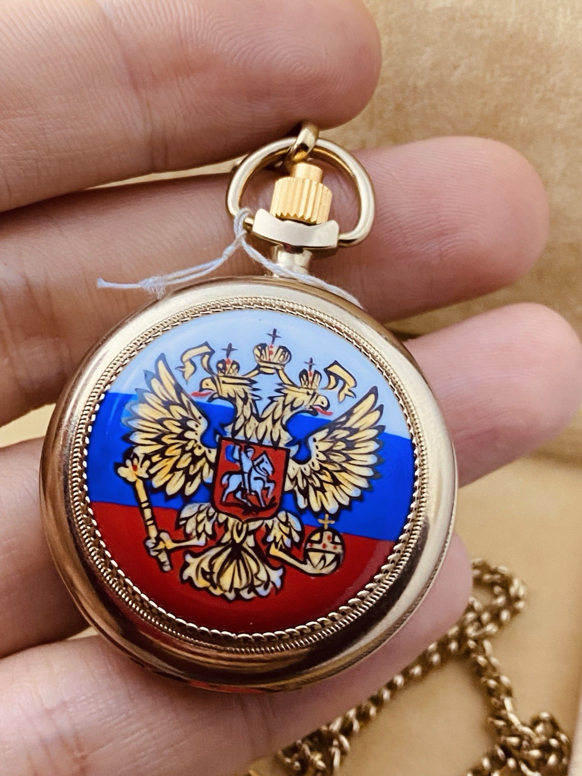 Chaika russian soviet vintage quartz pocket watch with Documents #8938