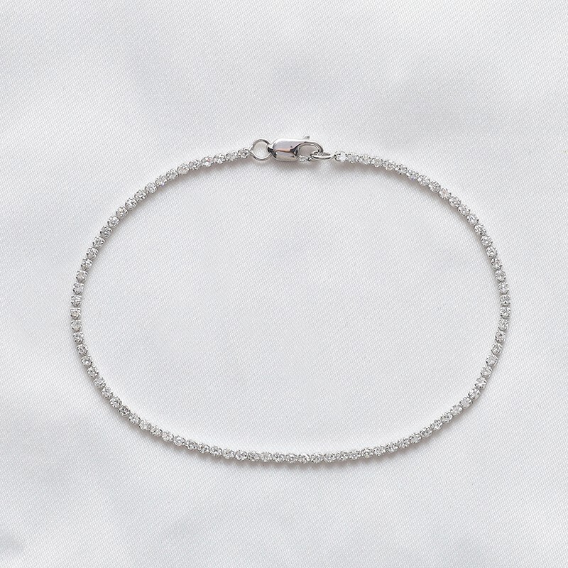 1.30 Ct Diamond One Row Tennis Bracelet 6.75″ in 14K Gold Lab Grown