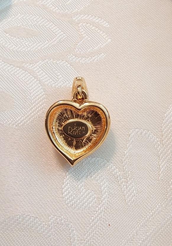 Signed Joan Rivers Light Pink Bubblegum Pearls with Pearl Heart Pendant
