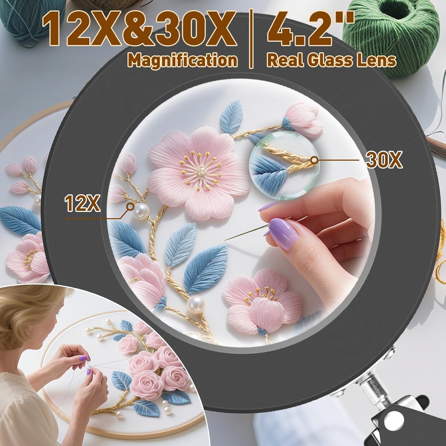 Ultimate 12X & 30X Magnifying Glass with Light – Ideal for Seniors & Hobbies