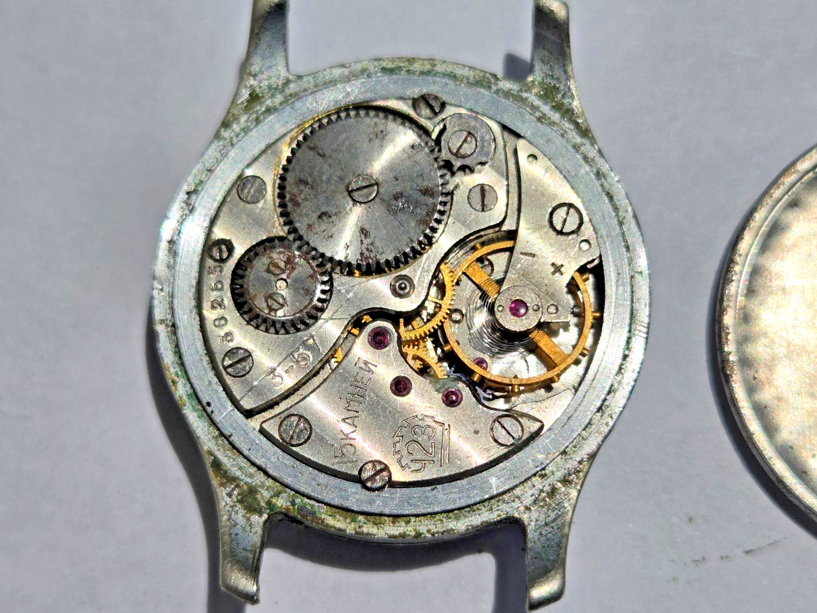 Russian Wristwatch Watch Pobeda , Victory . Made in USSR . Not working for parts