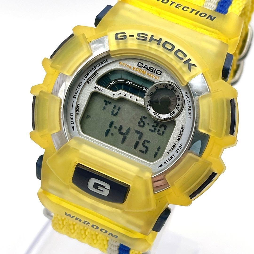 CASIO G-SHOCK DW-9500 Digital Yellow Men’s Watch Working Item