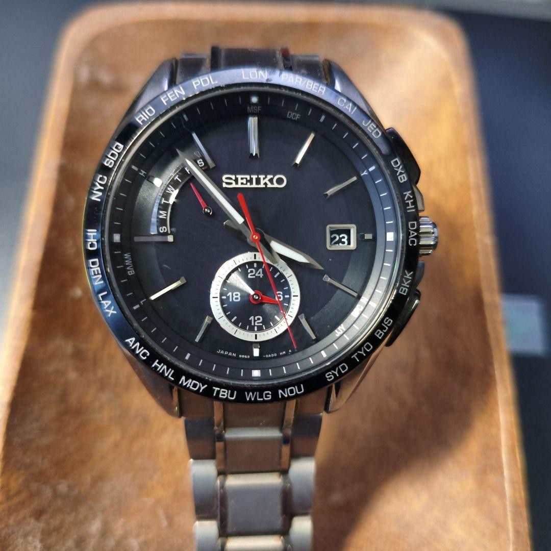 Seiko Brightz SAGA241 43mm 18cm Wrist Solar Radio Controlled Mens Watch Titanium