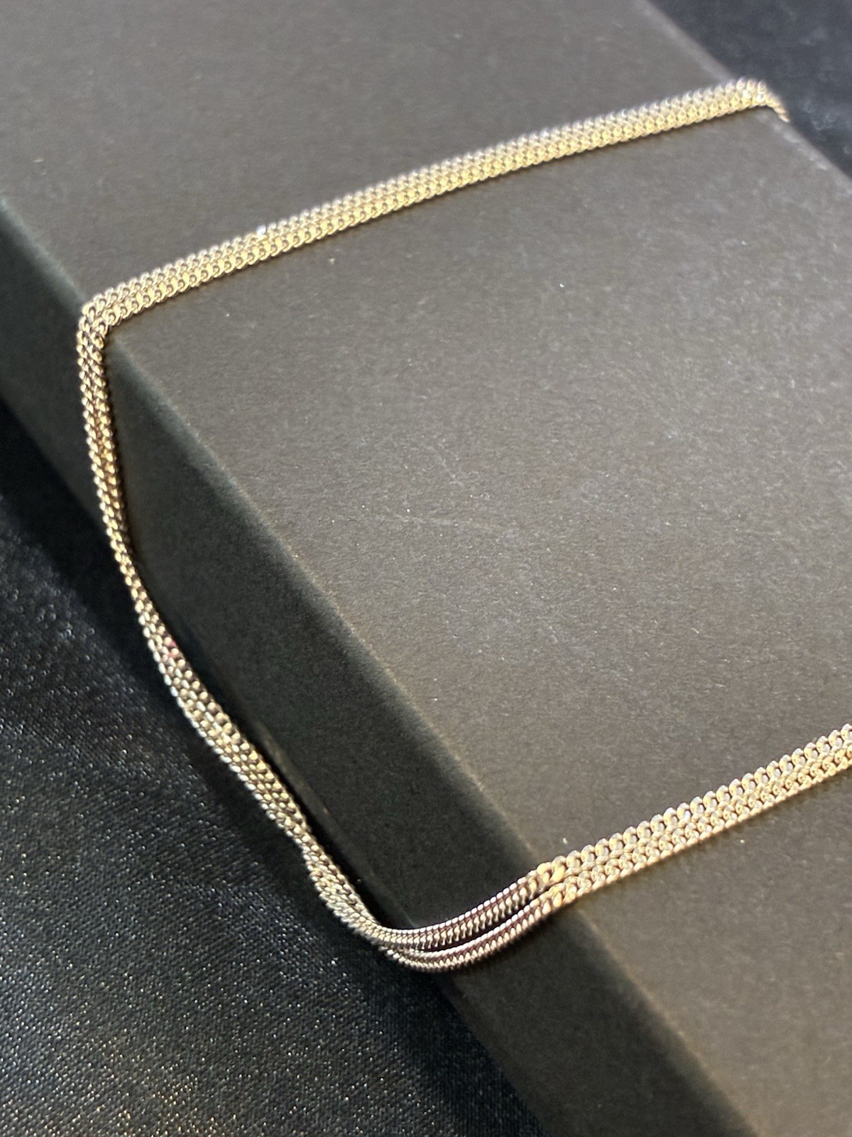 NEW 925 Sterling Silver Super Flat Curb Chain Necklace 1.2mm 22″ Italy Men Women
