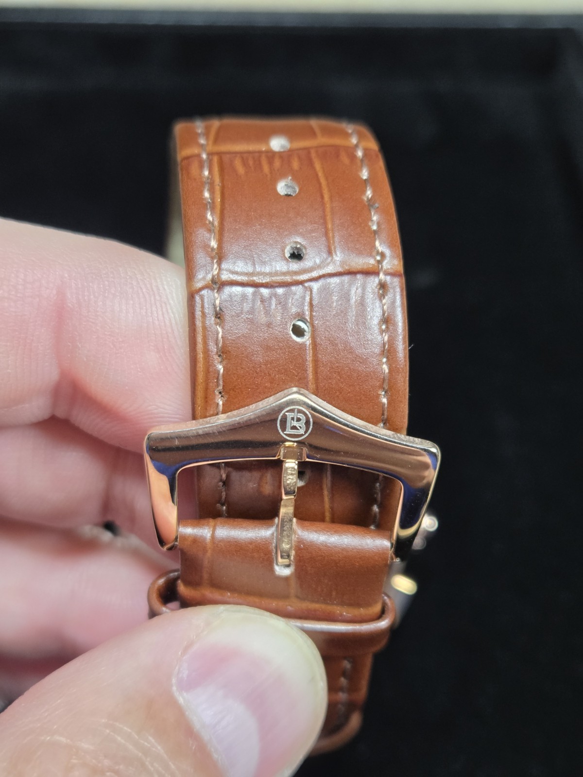 BIBI Luxury Watch B0103 Silver Dial, Rose Gold Case, With Brown Leather Strap