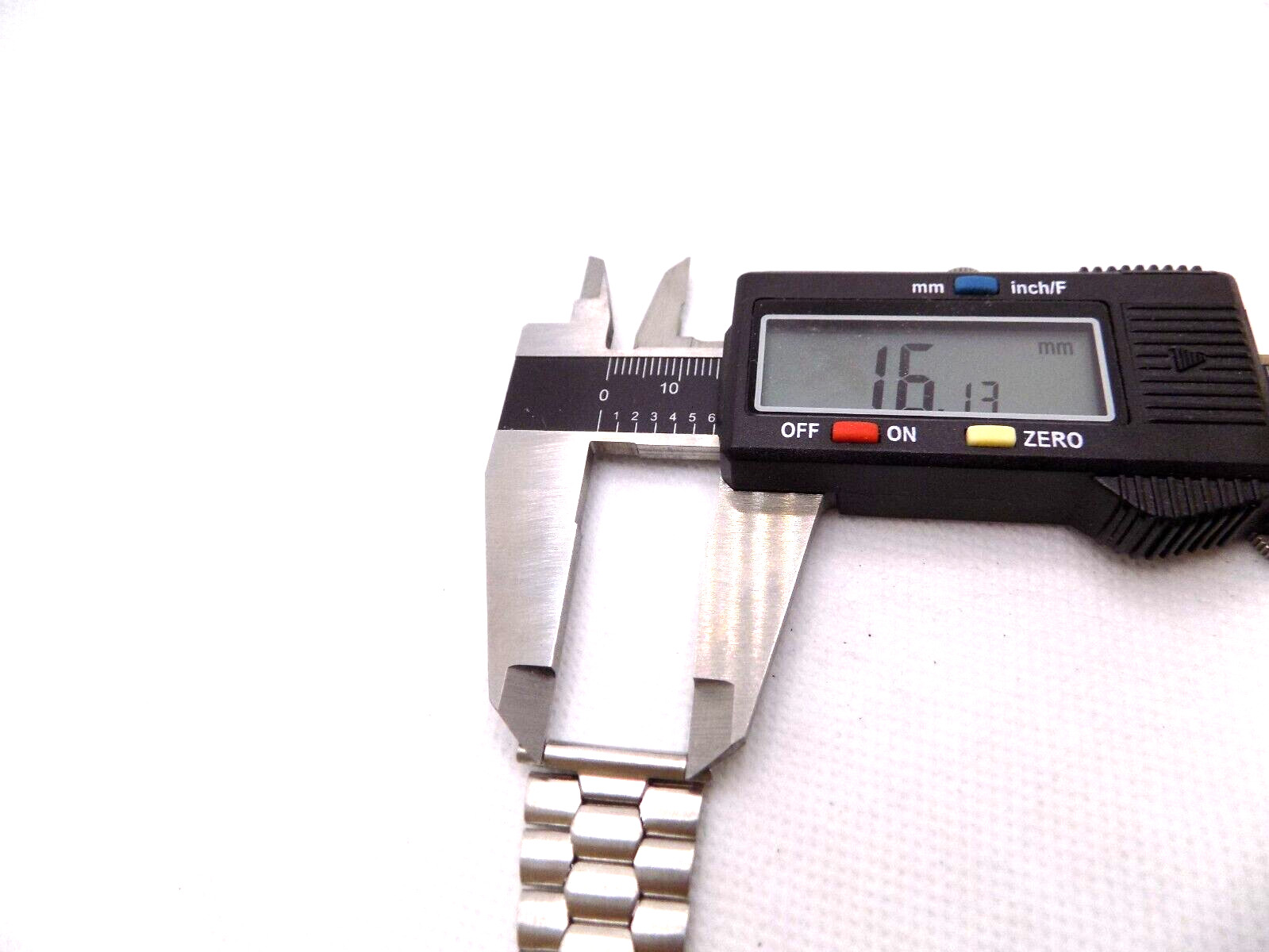 Vintage 1970s Space Age Coffin Link Watch Band Bracelet Adjustable 17~23 mm NOS